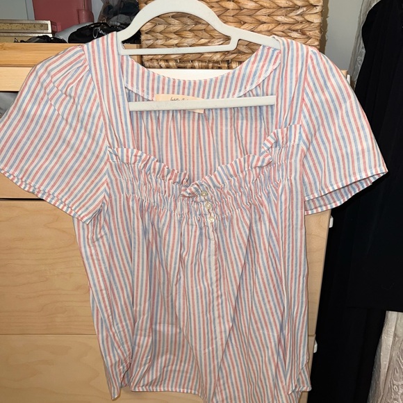 Anthropologie: Isabella Sinclair Striped Sonnet Top - Picture 6 of 6